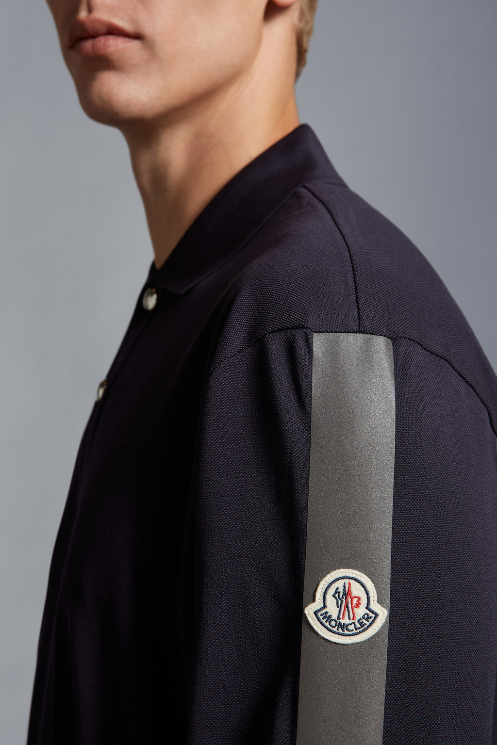 Inter x Moncler Long Sleeve Polo Shirt