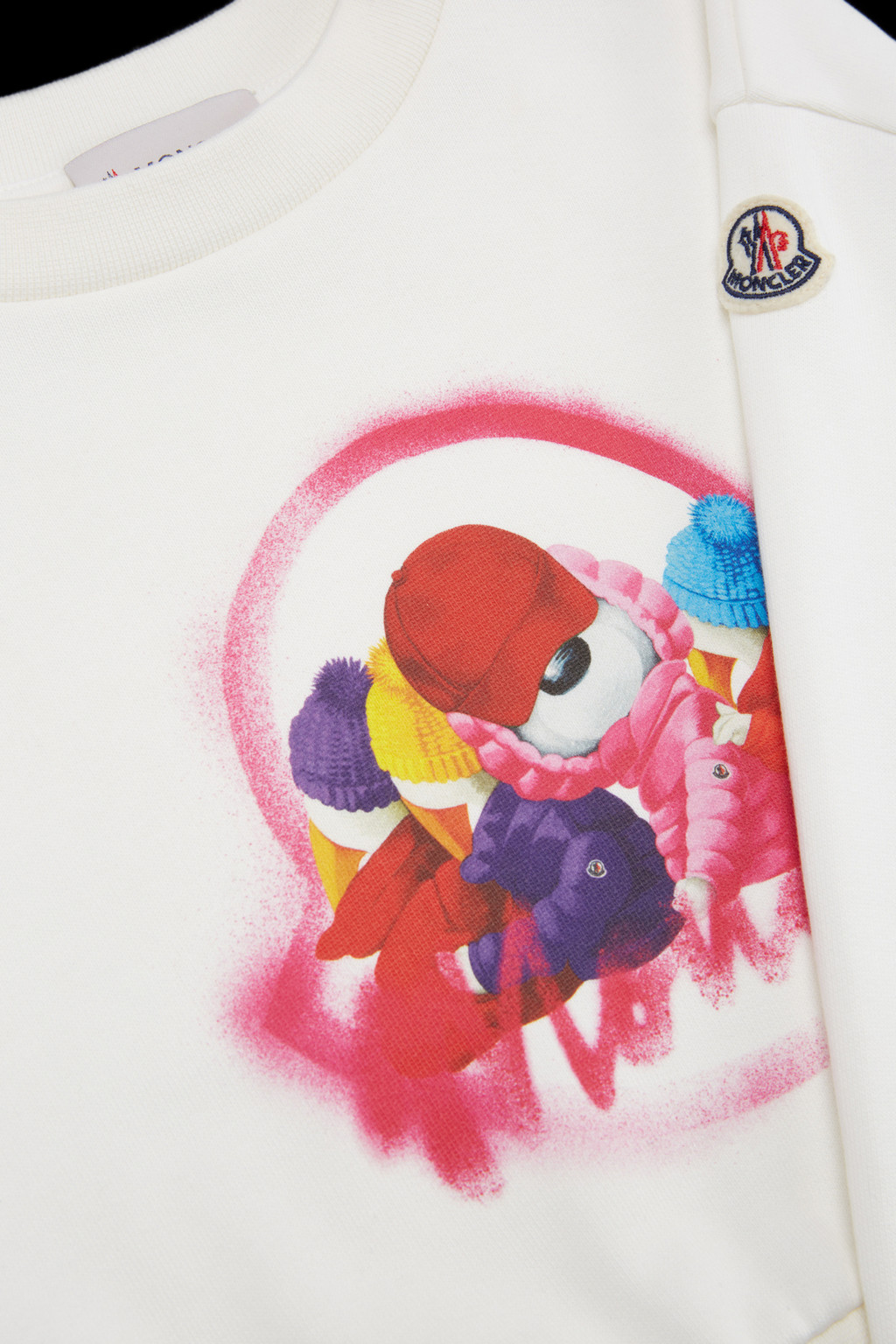 Teddy Bear Motif Sweatshirt