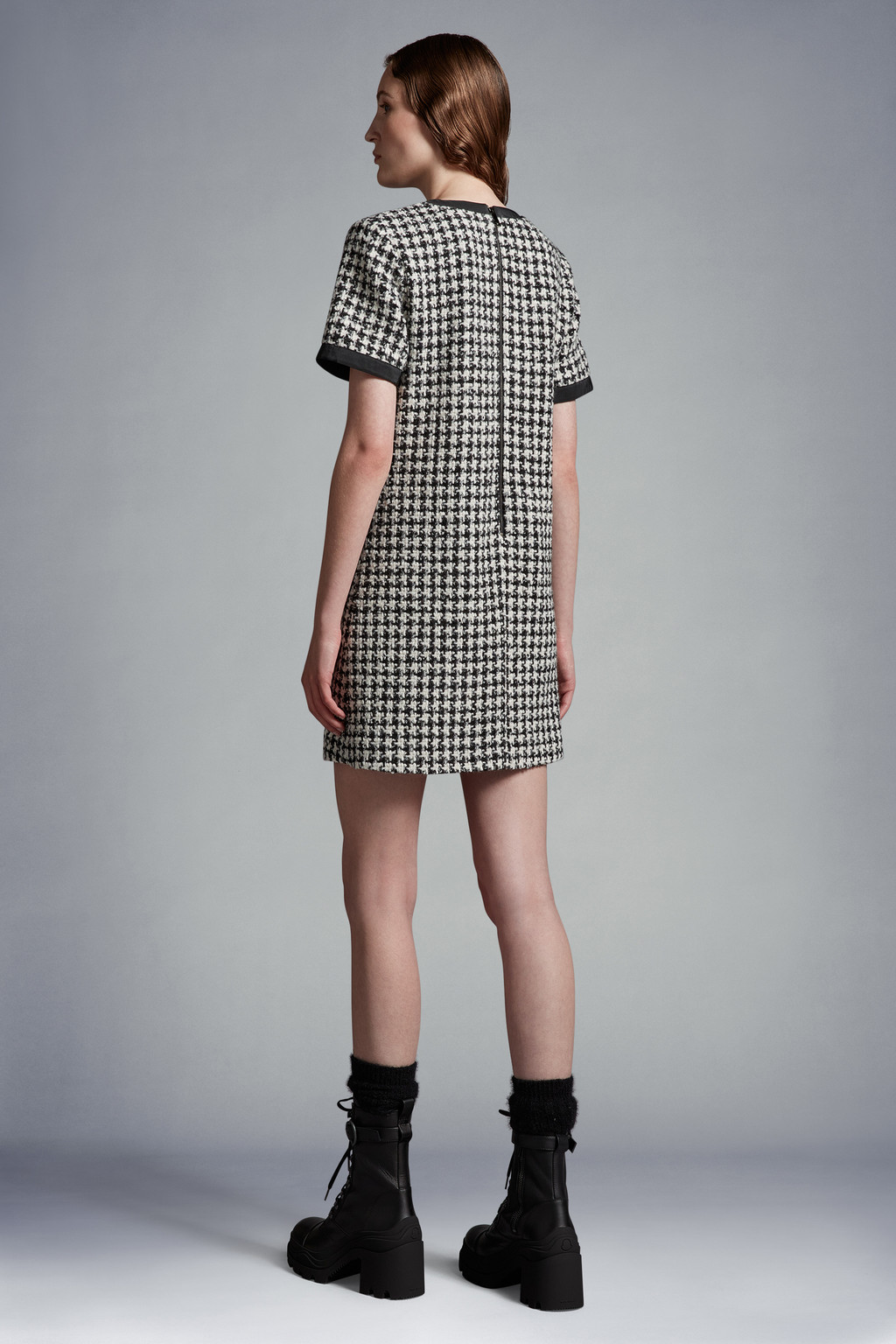 Houndstooth Bouclé Dress