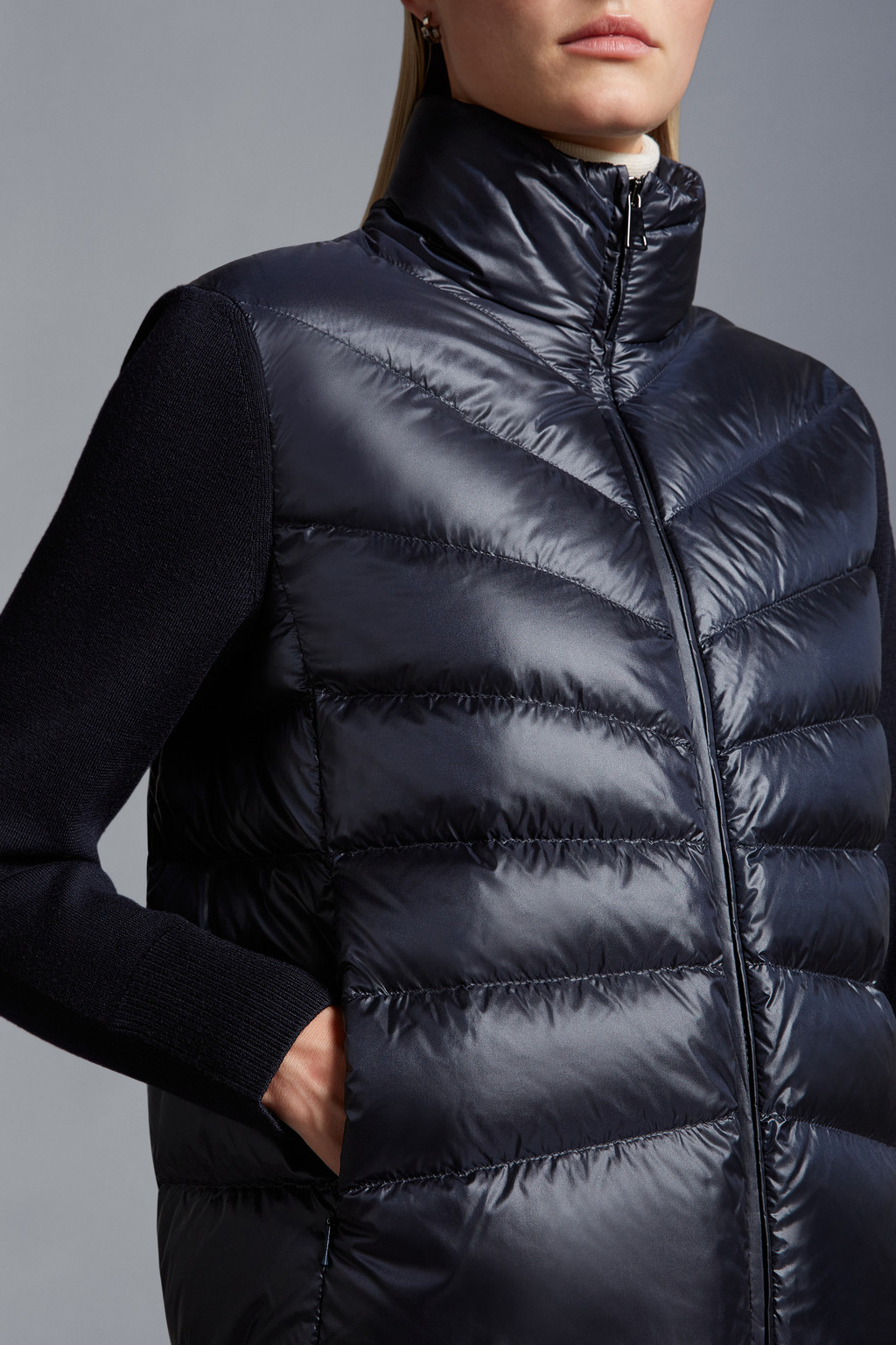 Padded Wool Cardigan