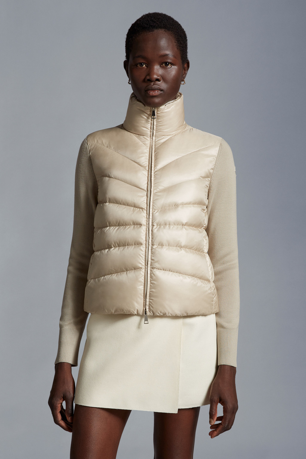 Padded Wool Cardigan