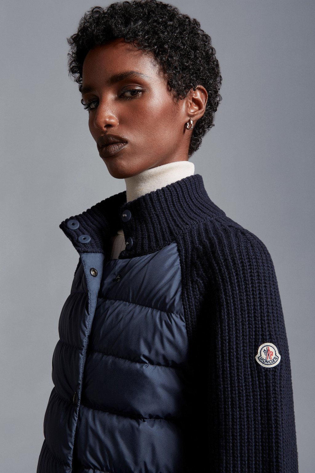 Padded Wool Cardigan