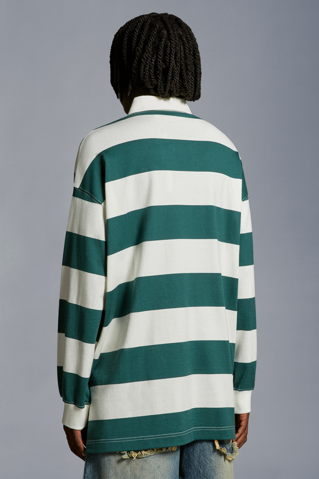 Striped Long Sleeve Polo Shirt
