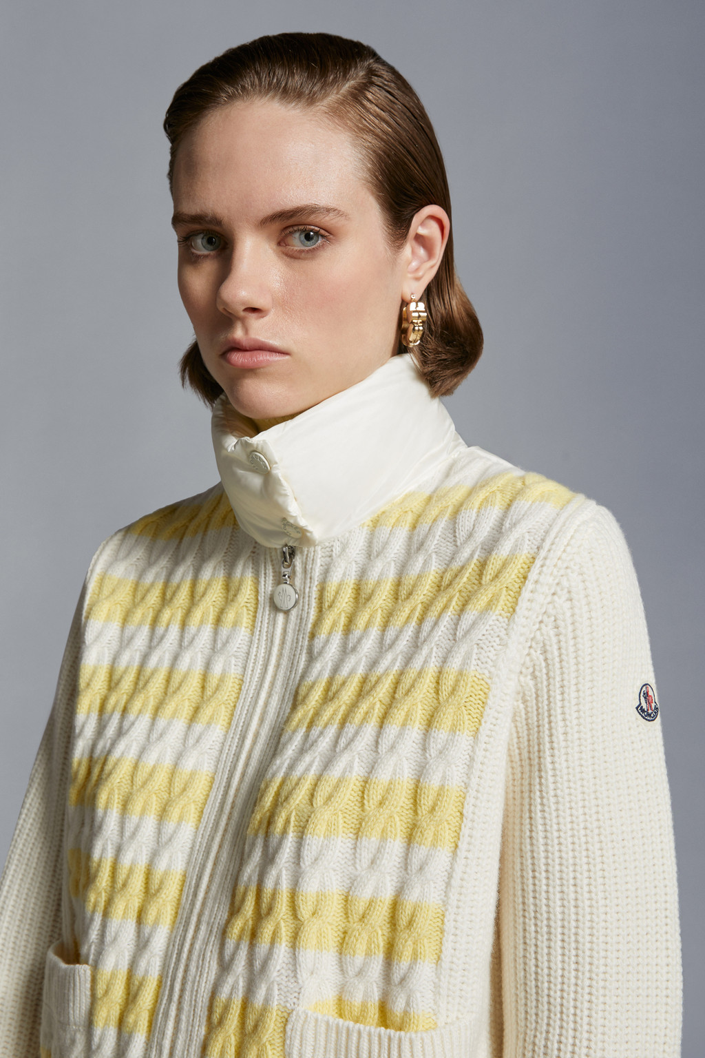 Padded Wool Cardigan