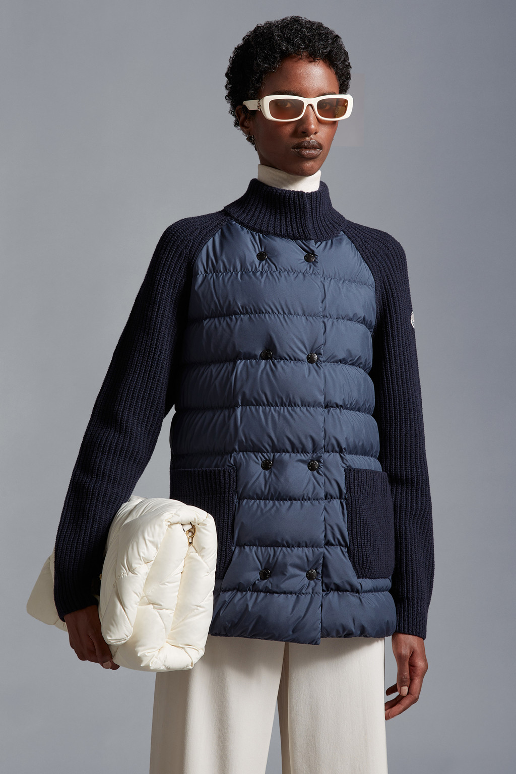 Padded Wool Cardigan