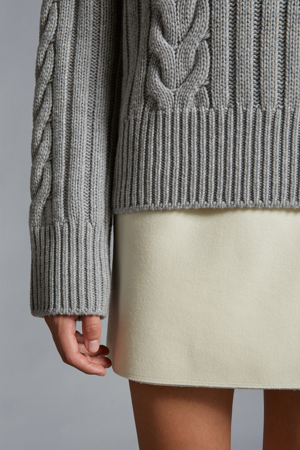 Cable Knit Cashmere Turtleneck Sweater