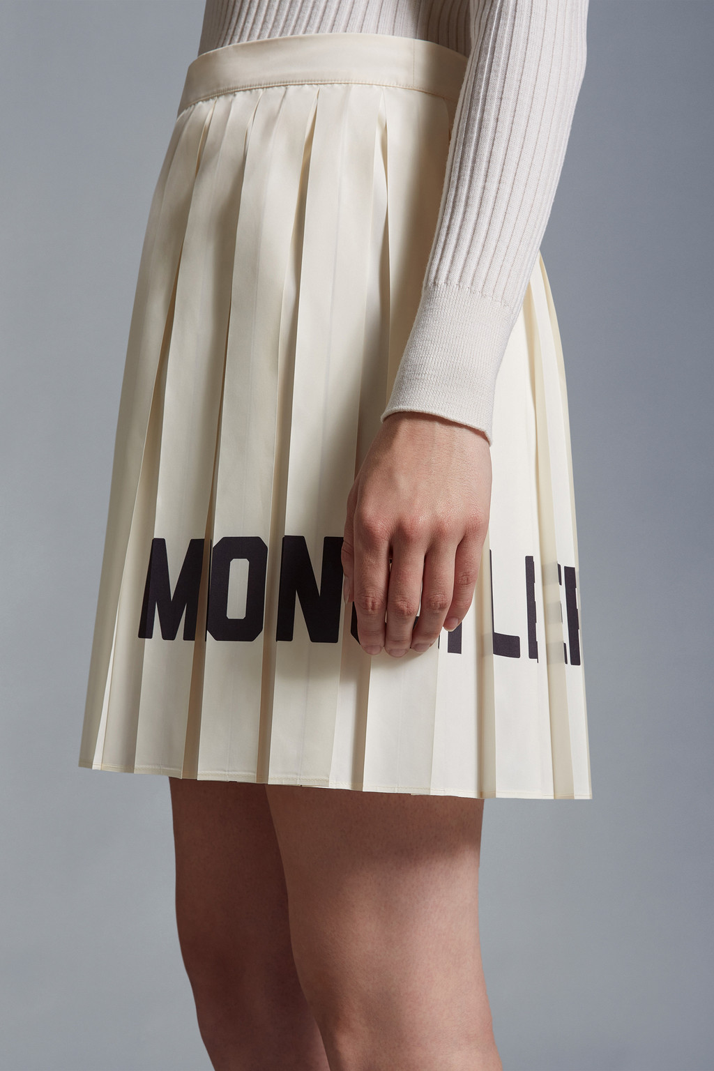 Pleated Taffeta Skirt