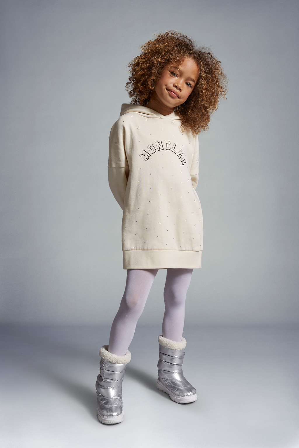 Hooded Crystal Logo Dress