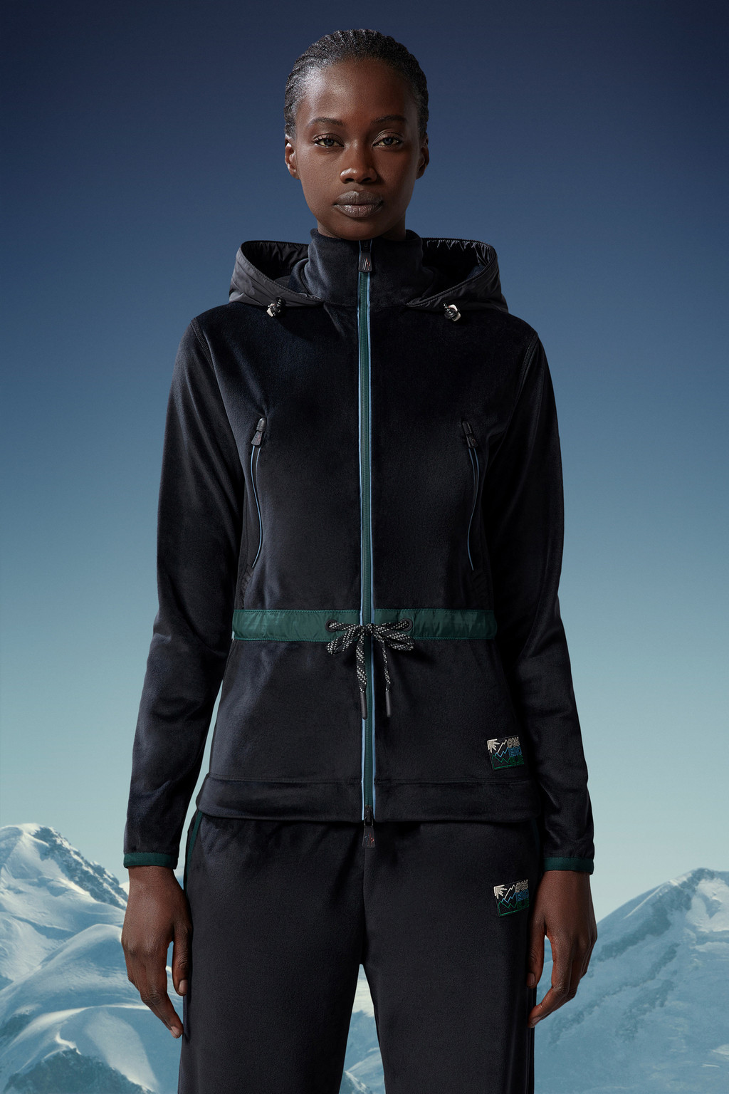 Velour Zip-Up Hoodie