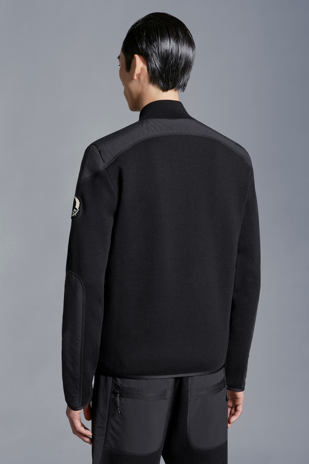 Padded Cotton Zip-Up Cardigan