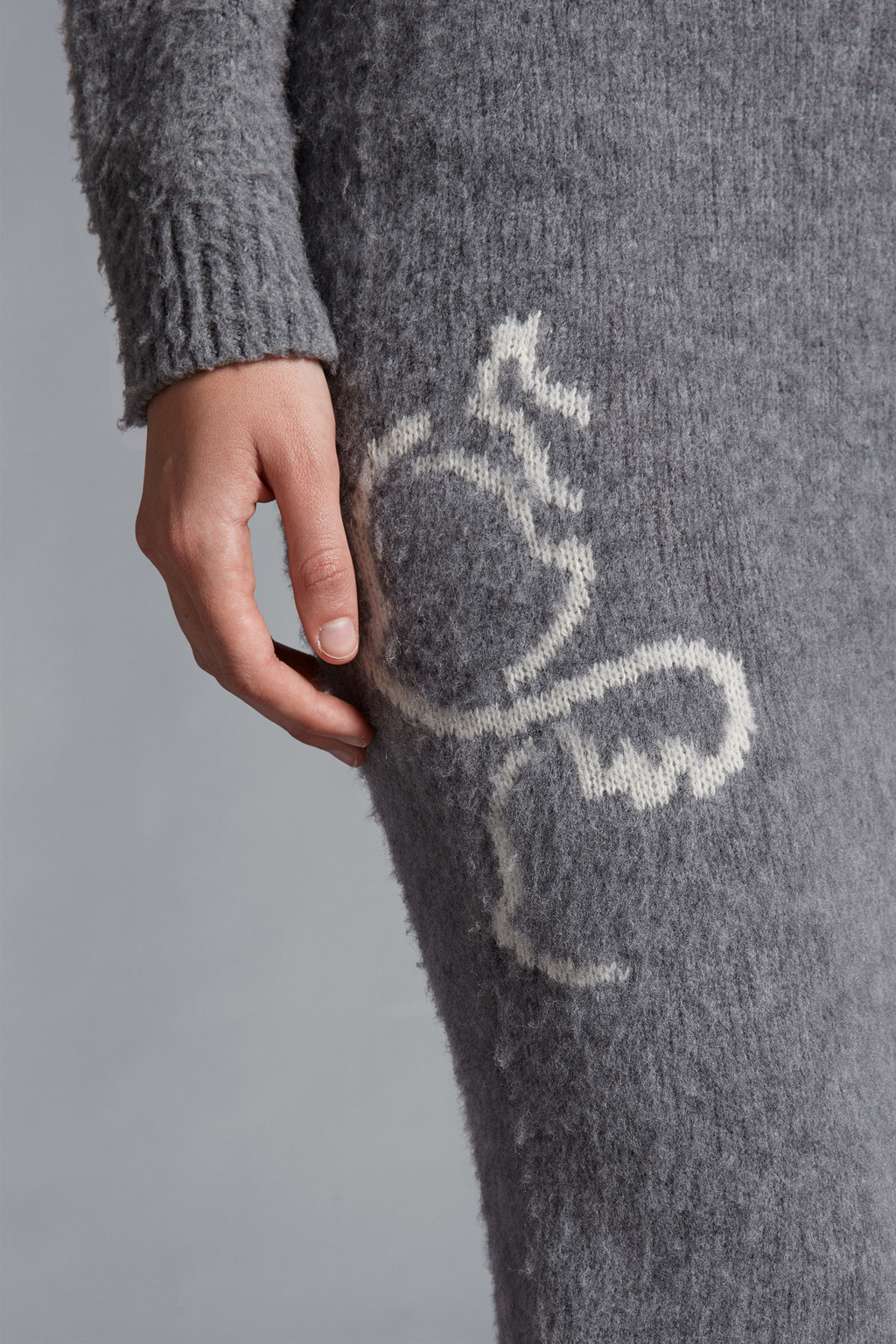 Wool Blend Pencil Skirt