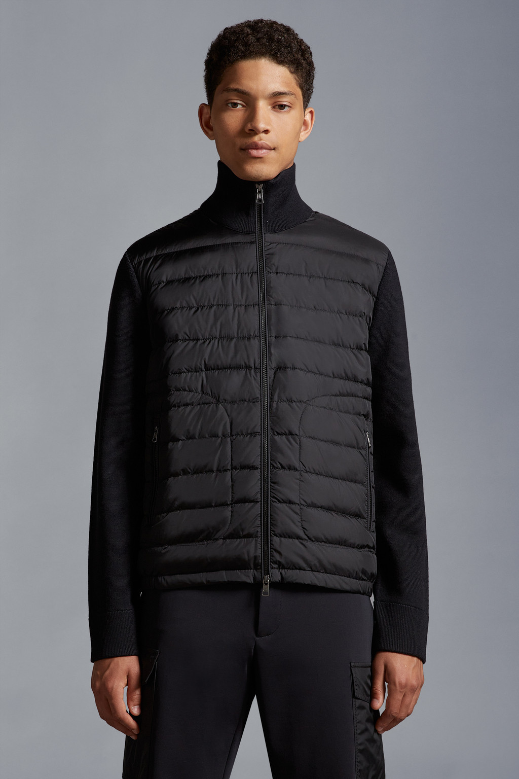 Padded Wool Cardigan