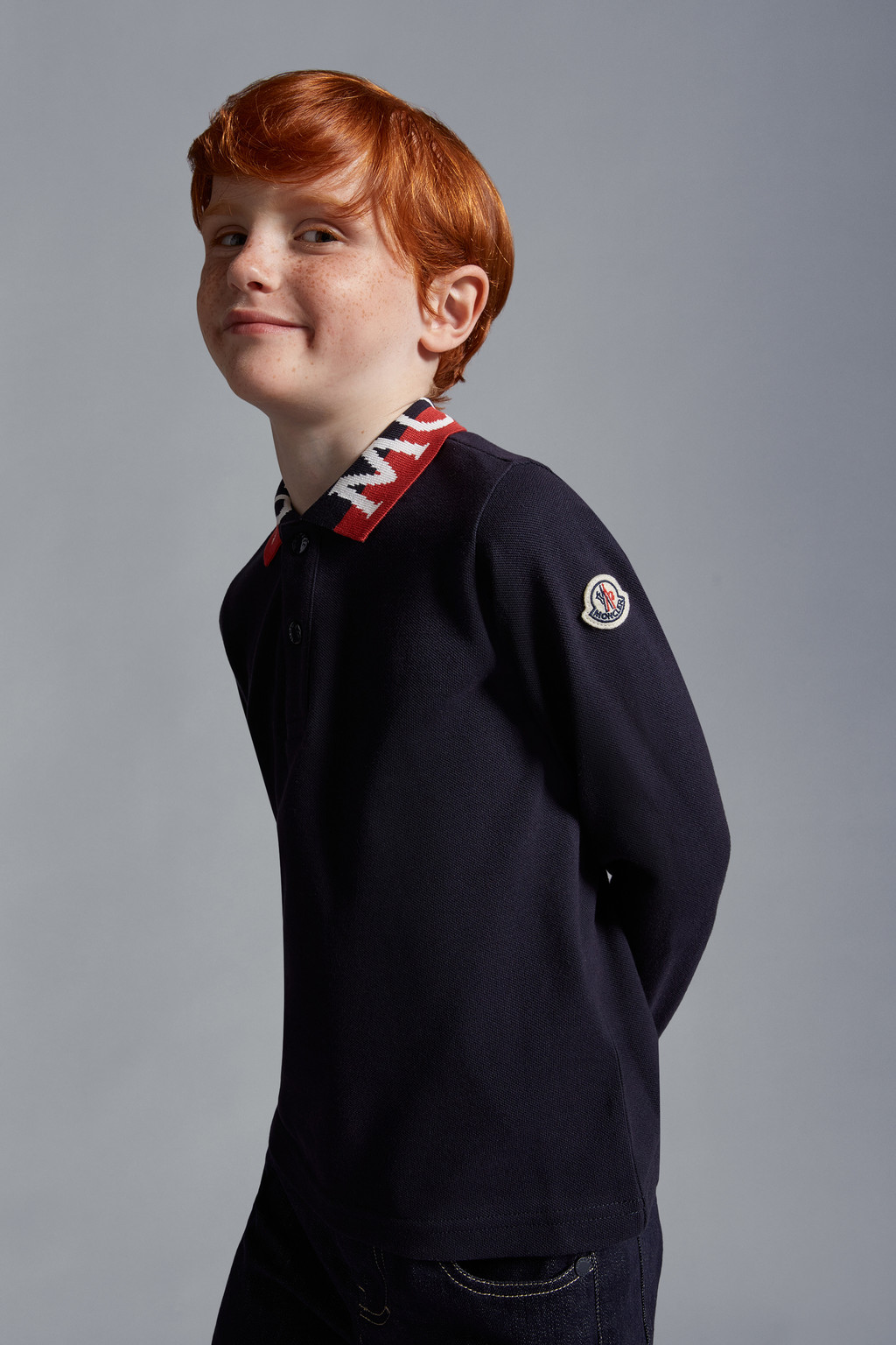 Logo Long Sleeve Polo Shirt