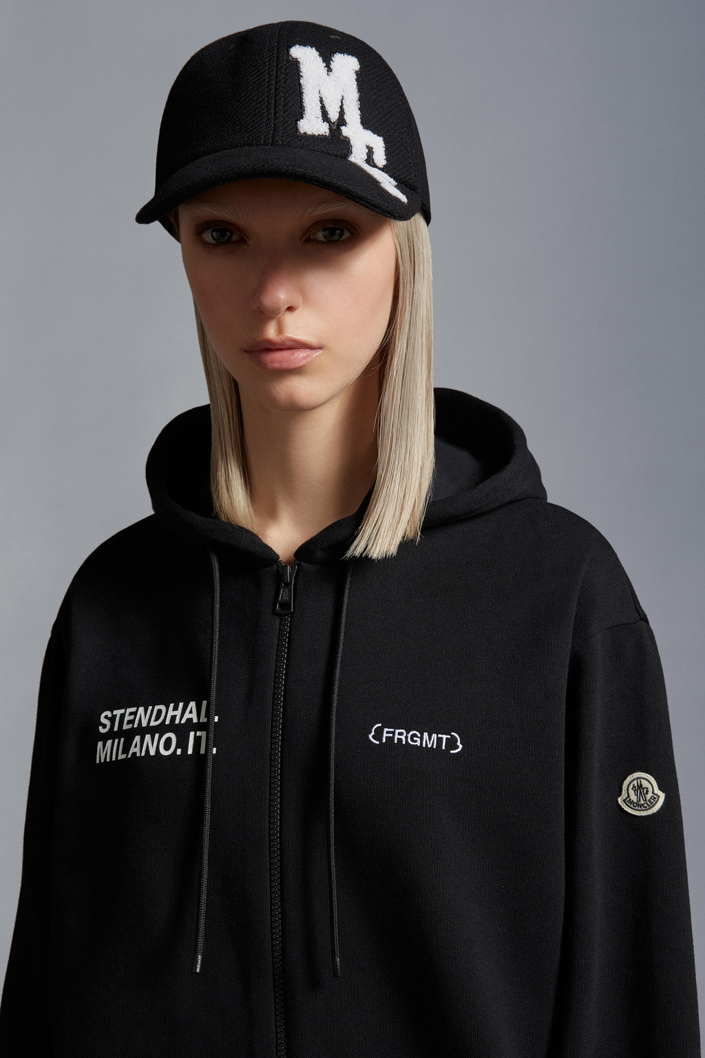 Logo Motif Zip-Up Hoodie