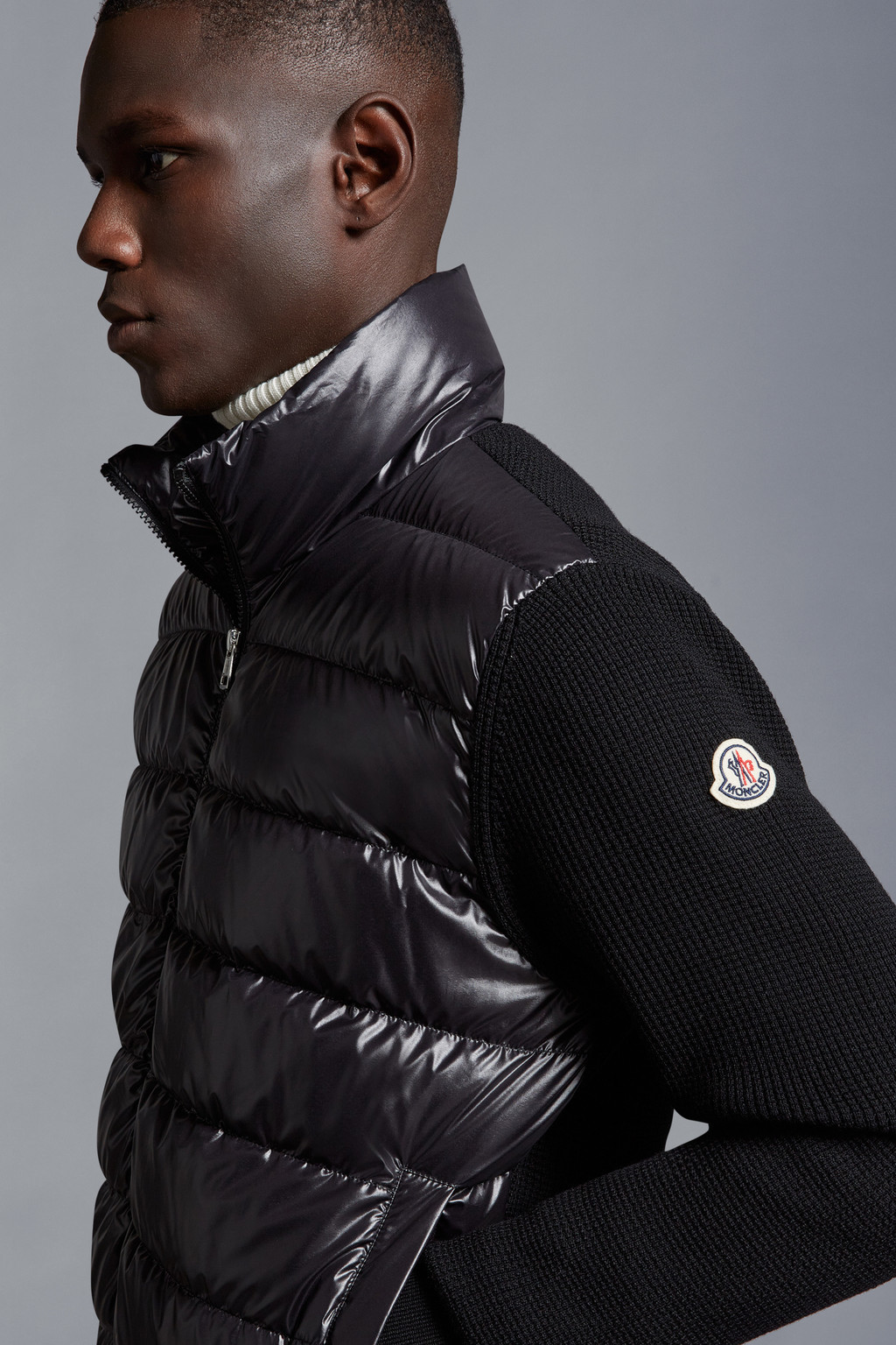 Padded Wool Cardigan