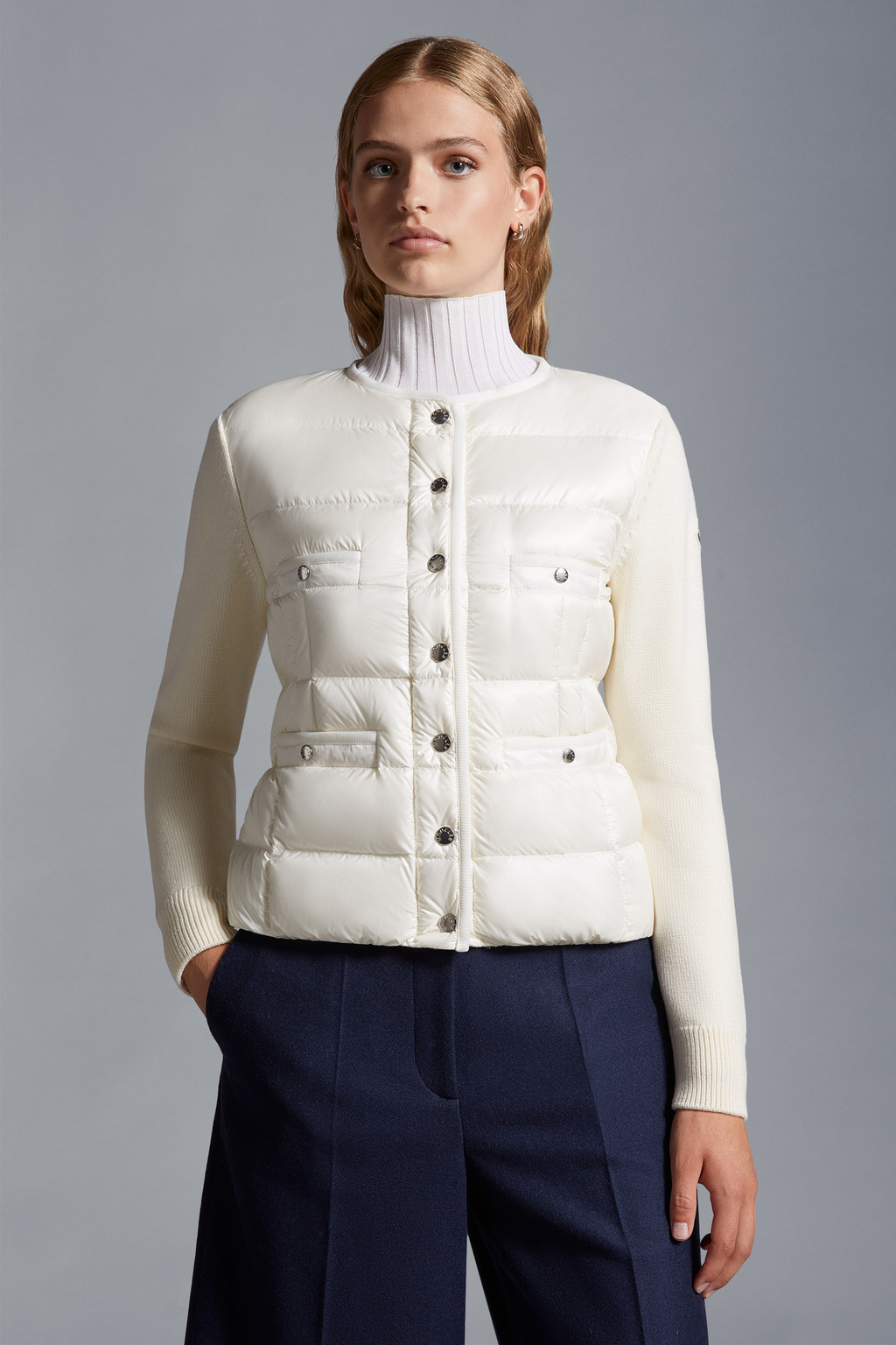 Padded Wool Cardigan