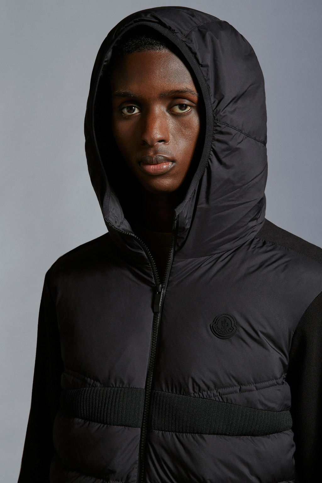 Padded Cotton Zip-Up Hoodie