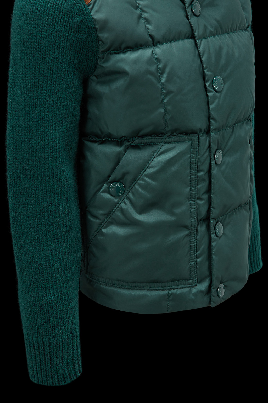 Padded Wool Cardigan