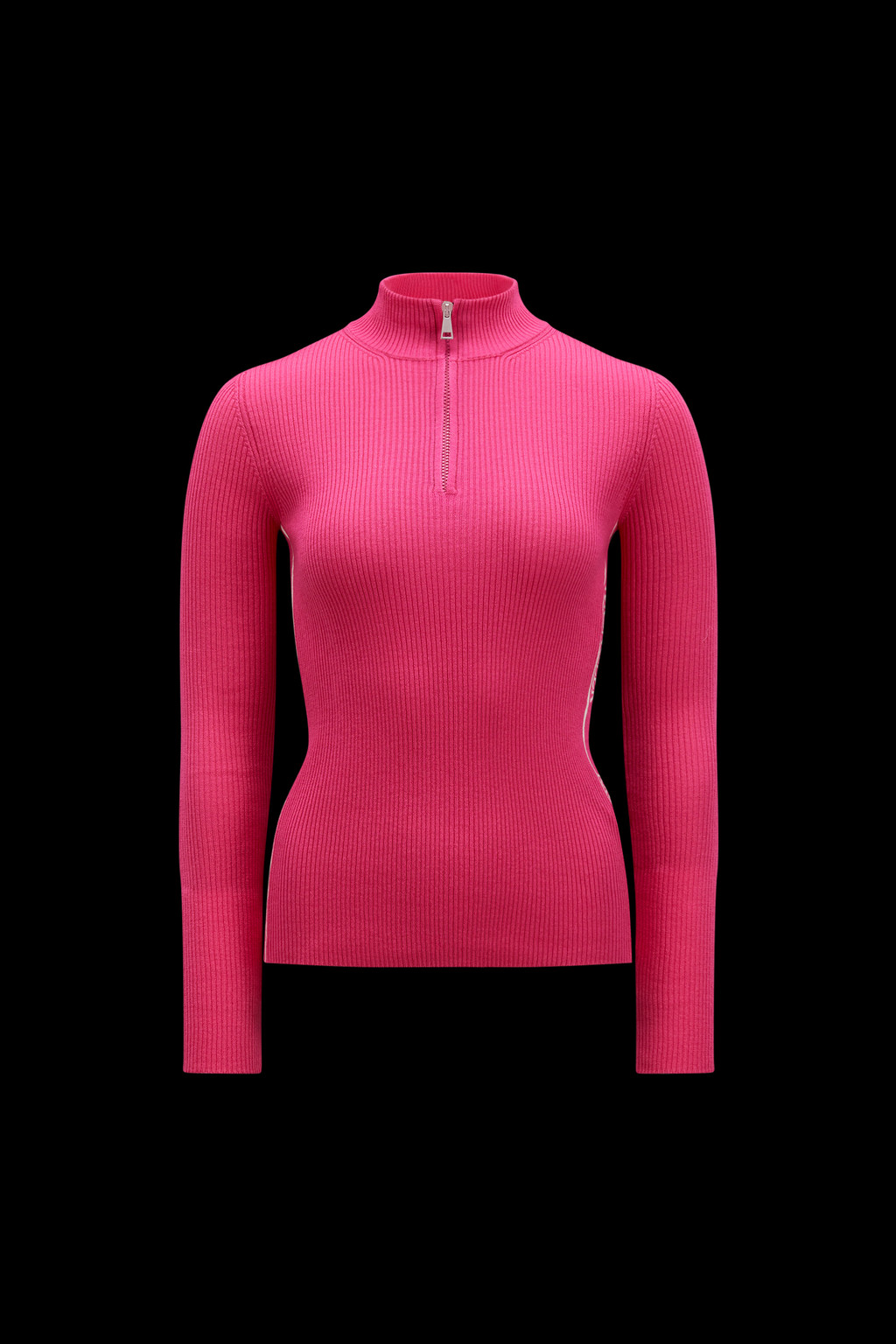 Wool Zip-Up Turtleneck Sweater