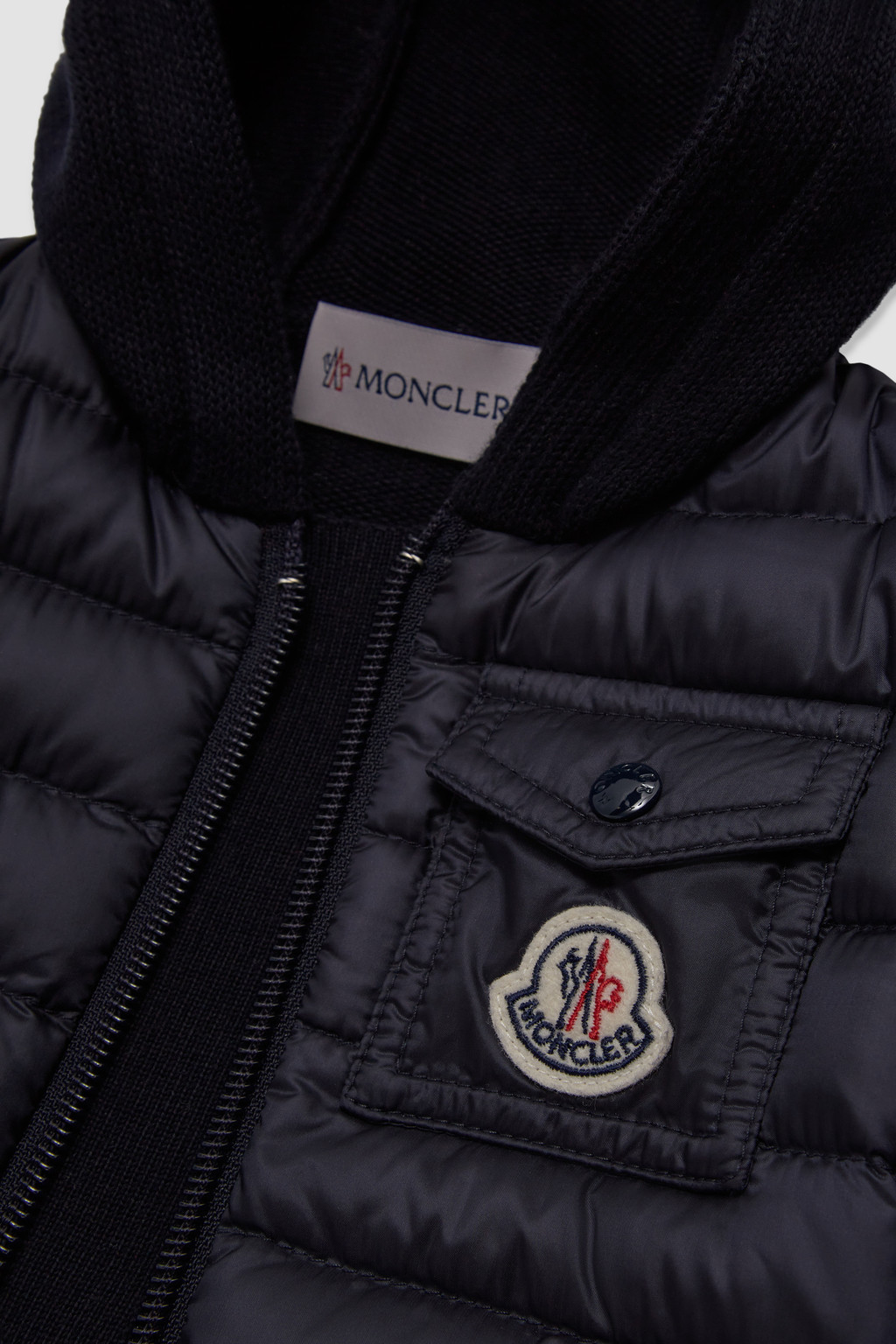 Padded Zip-Up Cotton Hoodie