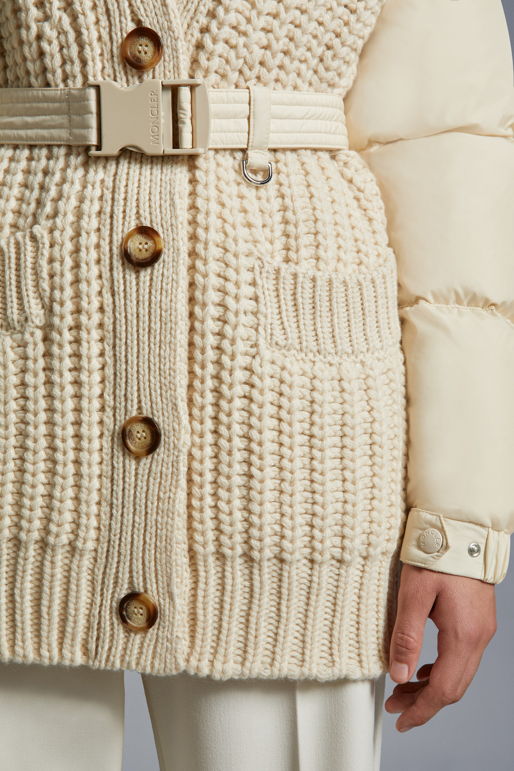 Padded Cashmere Cardigan