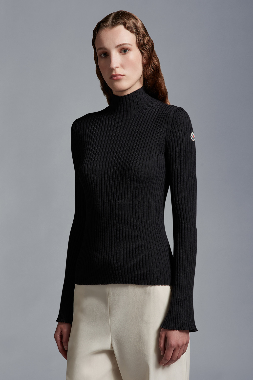 Wool Blend Turtleneck Sweater