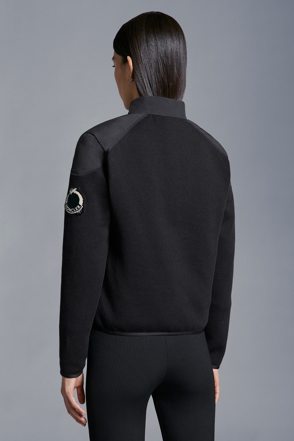 Padded Cotton Zip-Up Cardigan