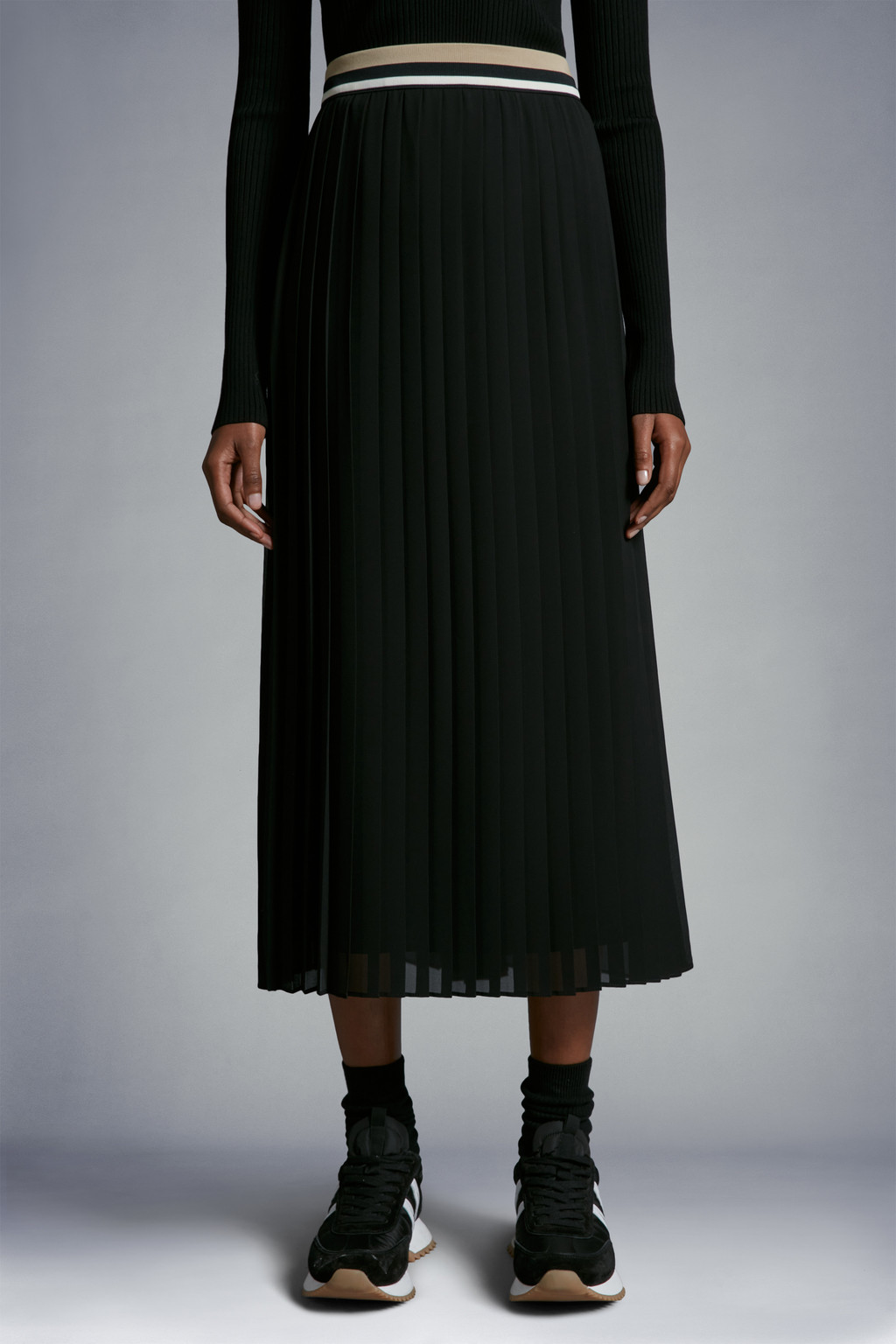 Pleated Maxi Skirt