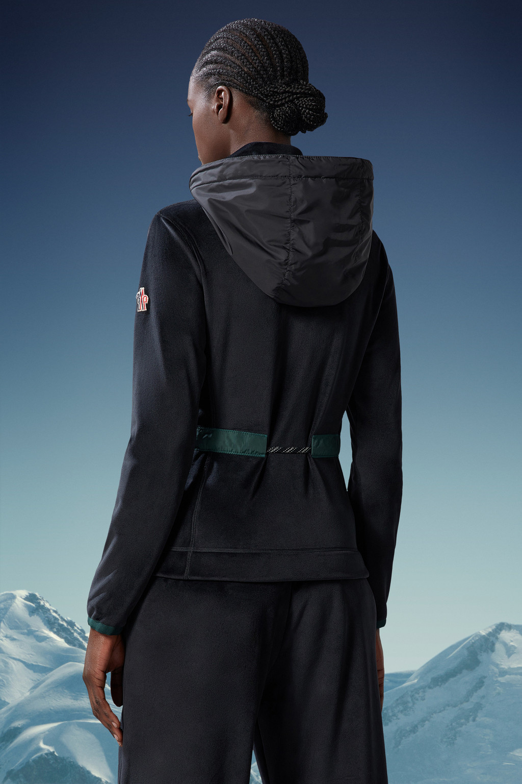 Velour Zip-Up Hoodie