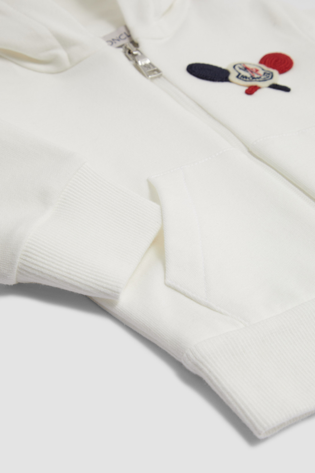 Tennis Logo Patch Zip-Up Hoodie