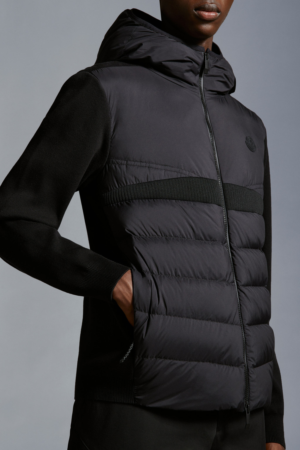 Padded Cotton Zip-Up Hoodie