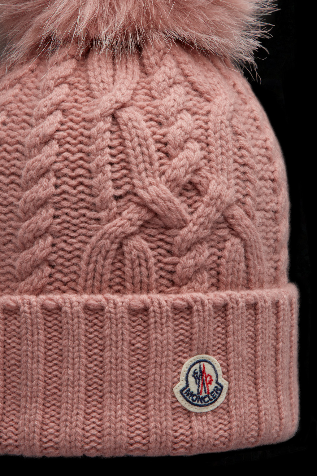 Cashmere Blend Beanie With Pom Pom