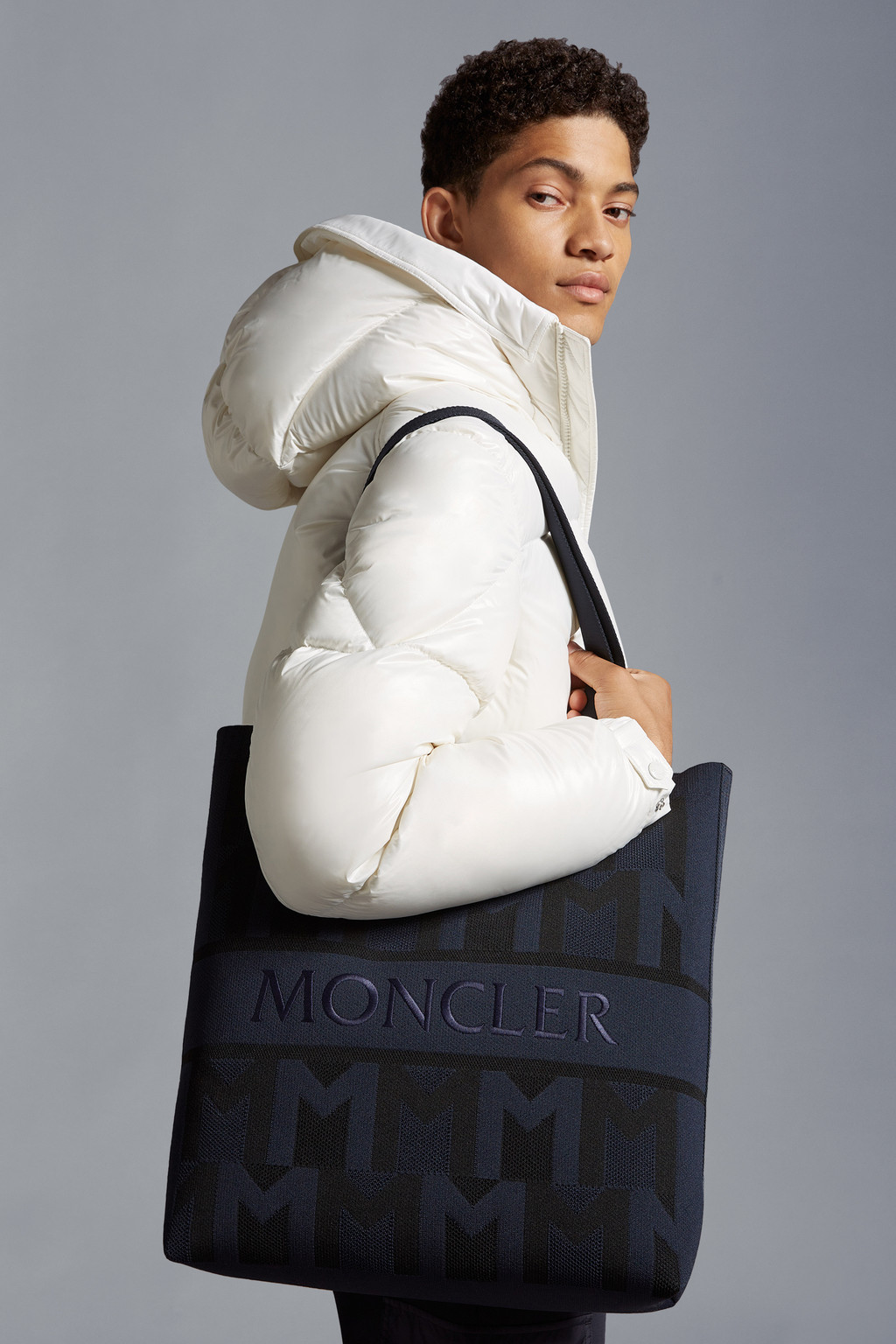 Monogram Knit Tote Bag