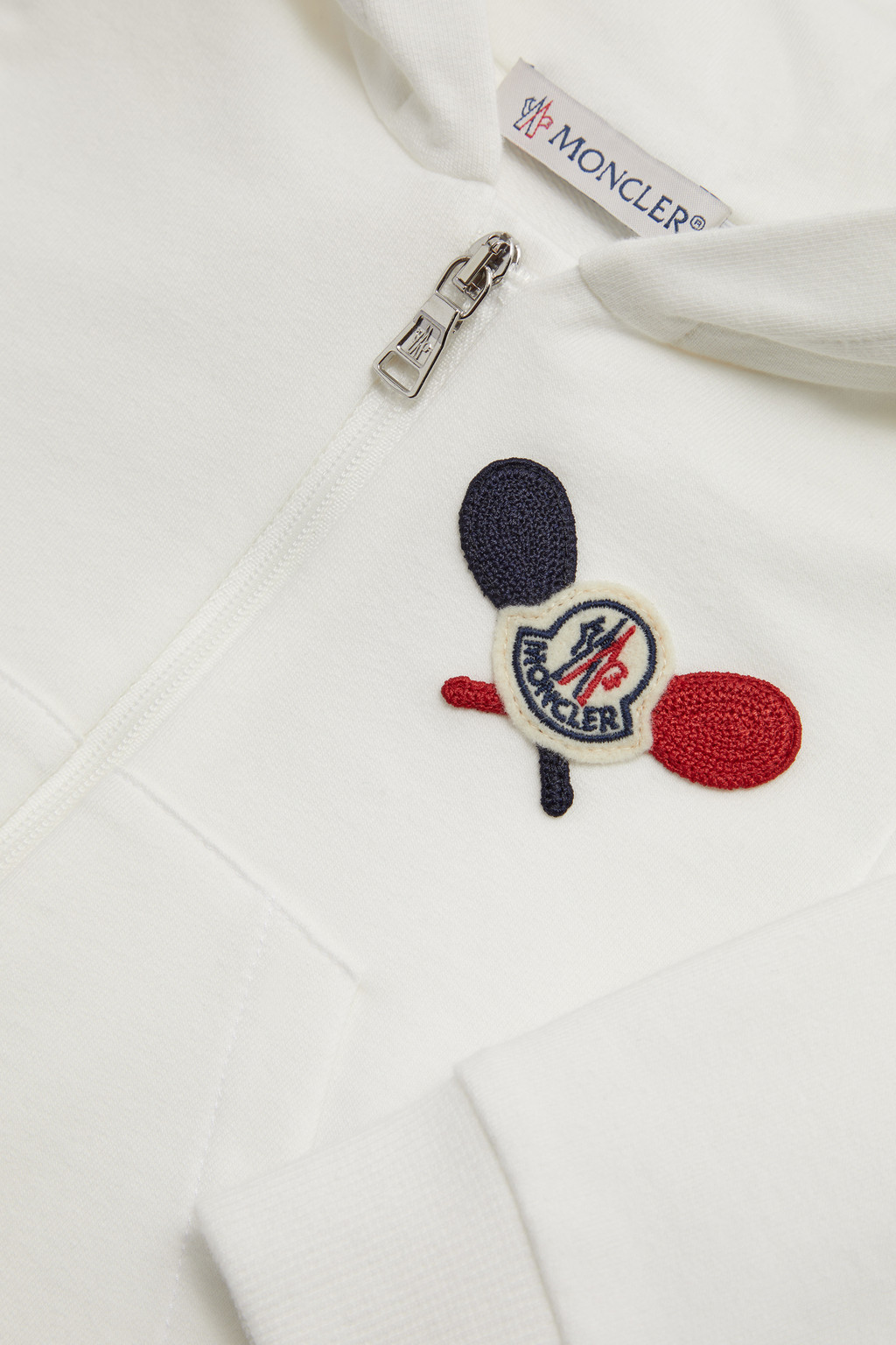 Tennis Logo Patch Zip-Up Hoodie