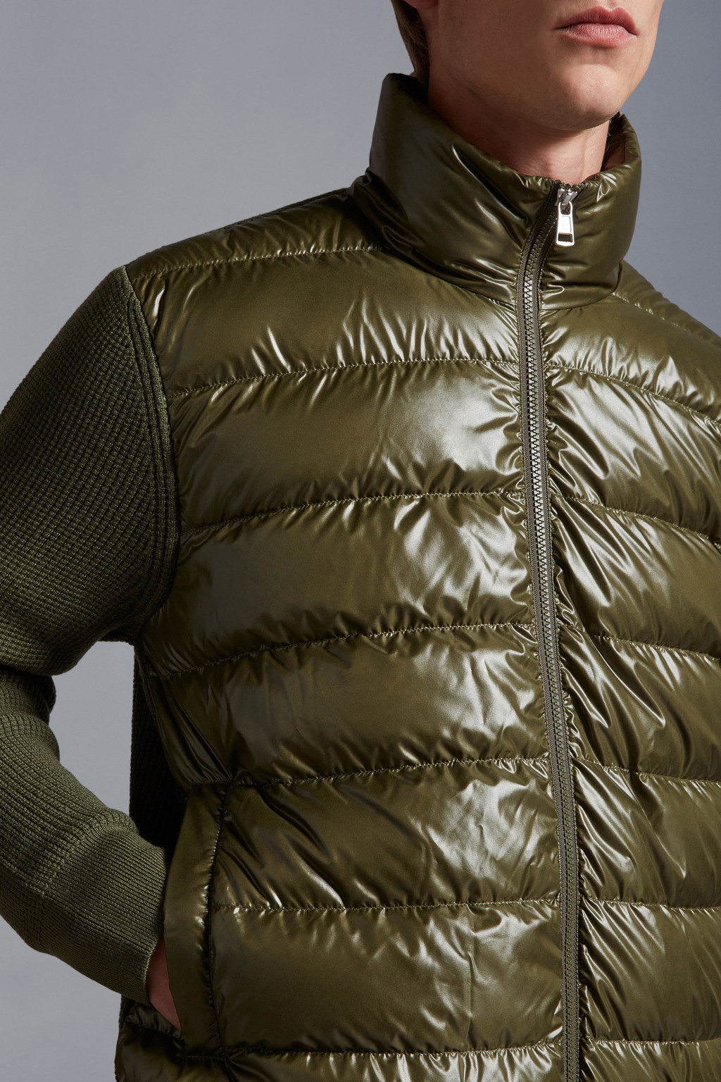 Padded Wool Cardigan