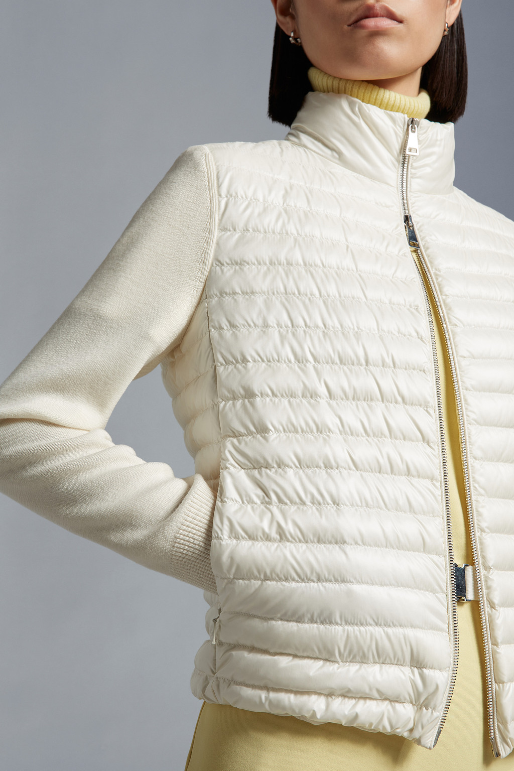 Padded Wool Cardigan