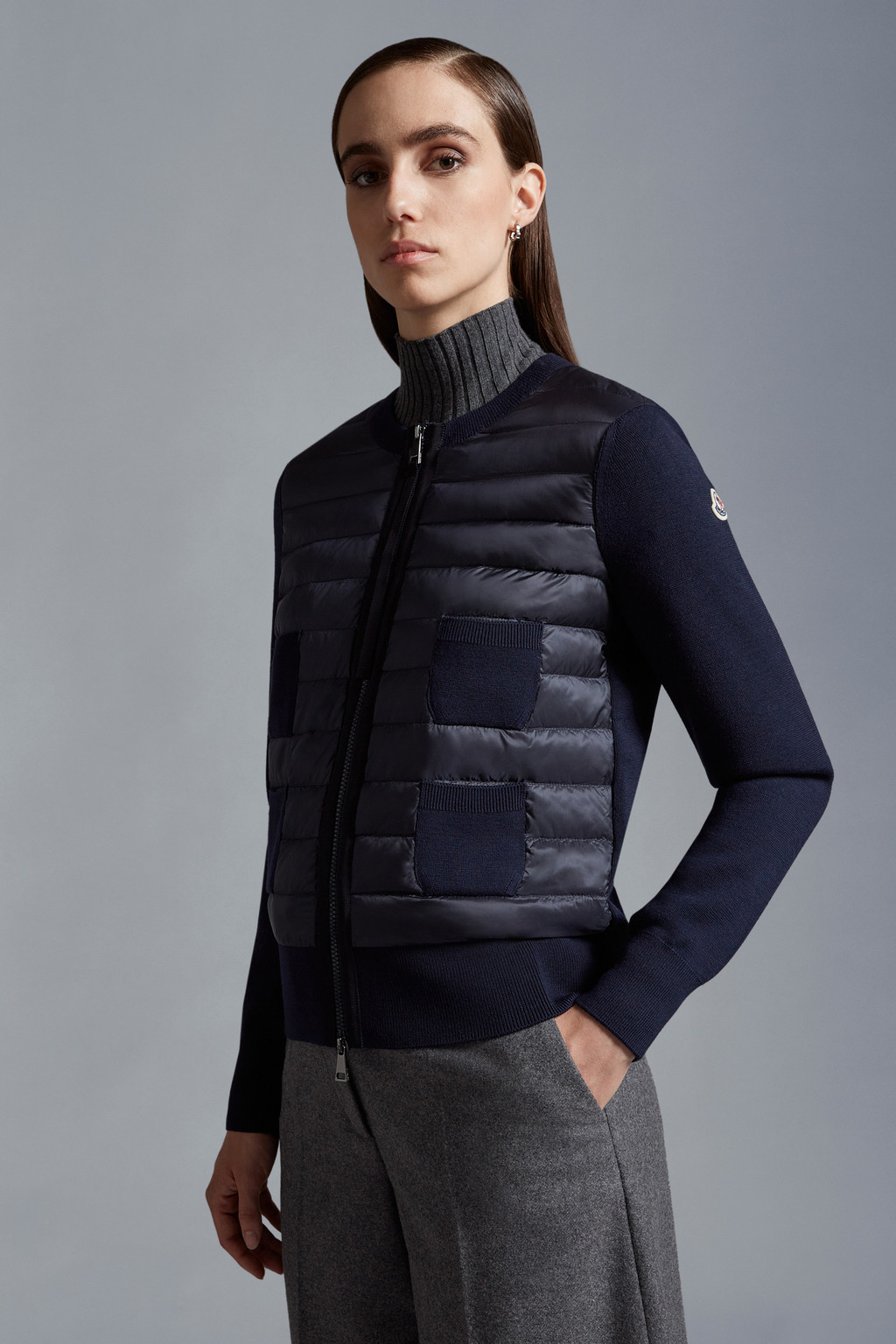 Padded Wool Cardigan