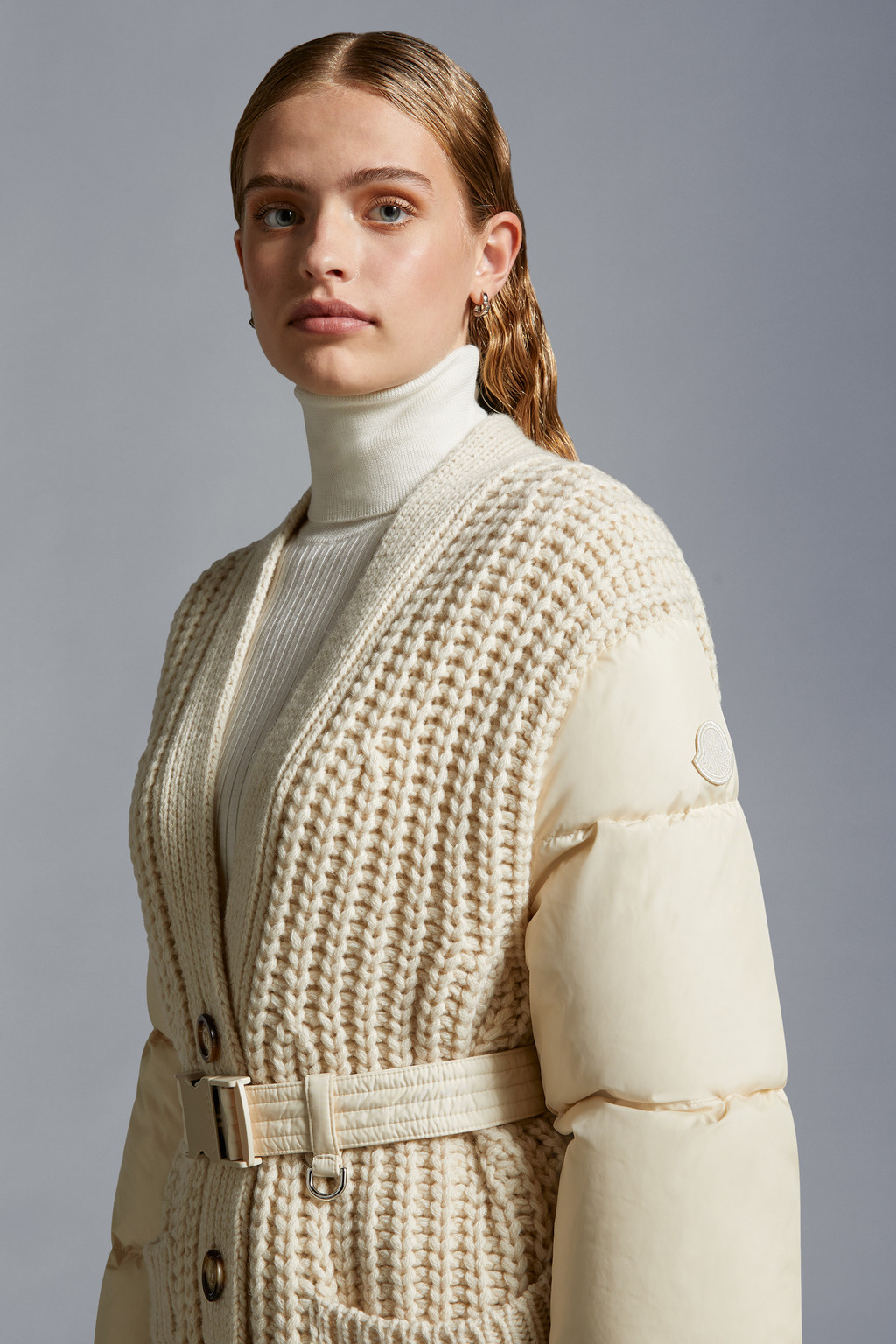 Padded Cashmere Cardigan