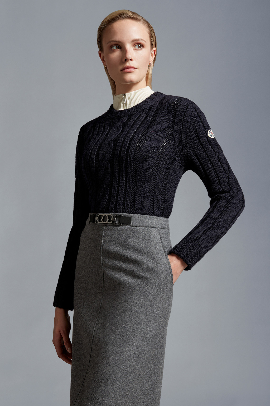 Cable Knit Wool Sweater