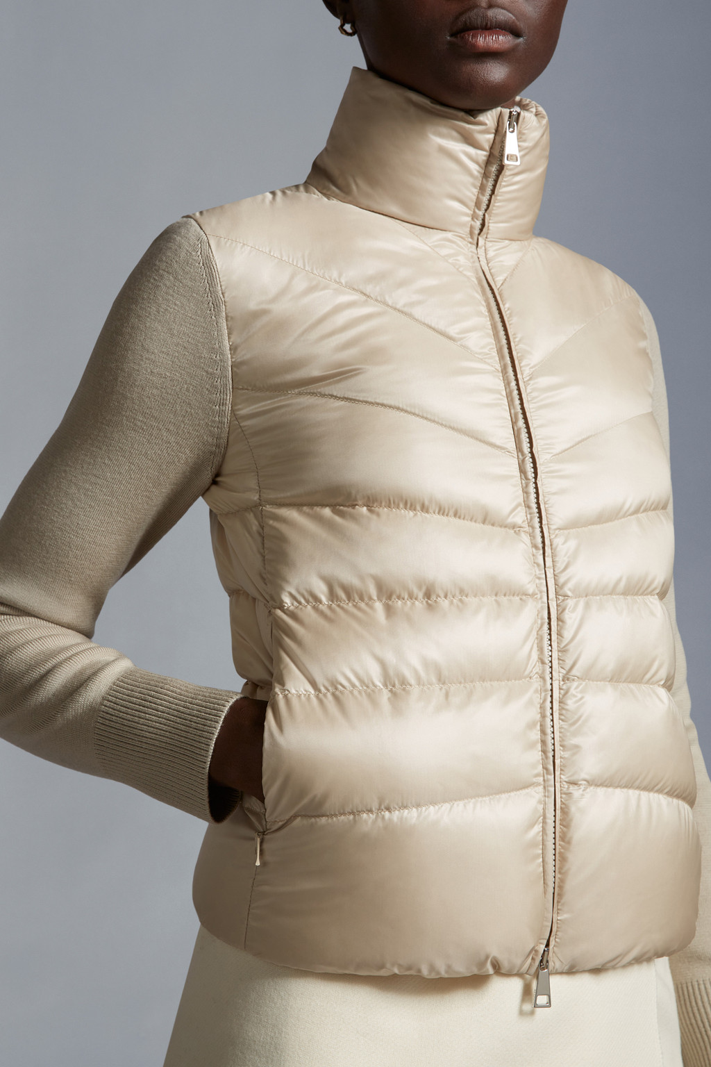 Padded Wool Cardigan