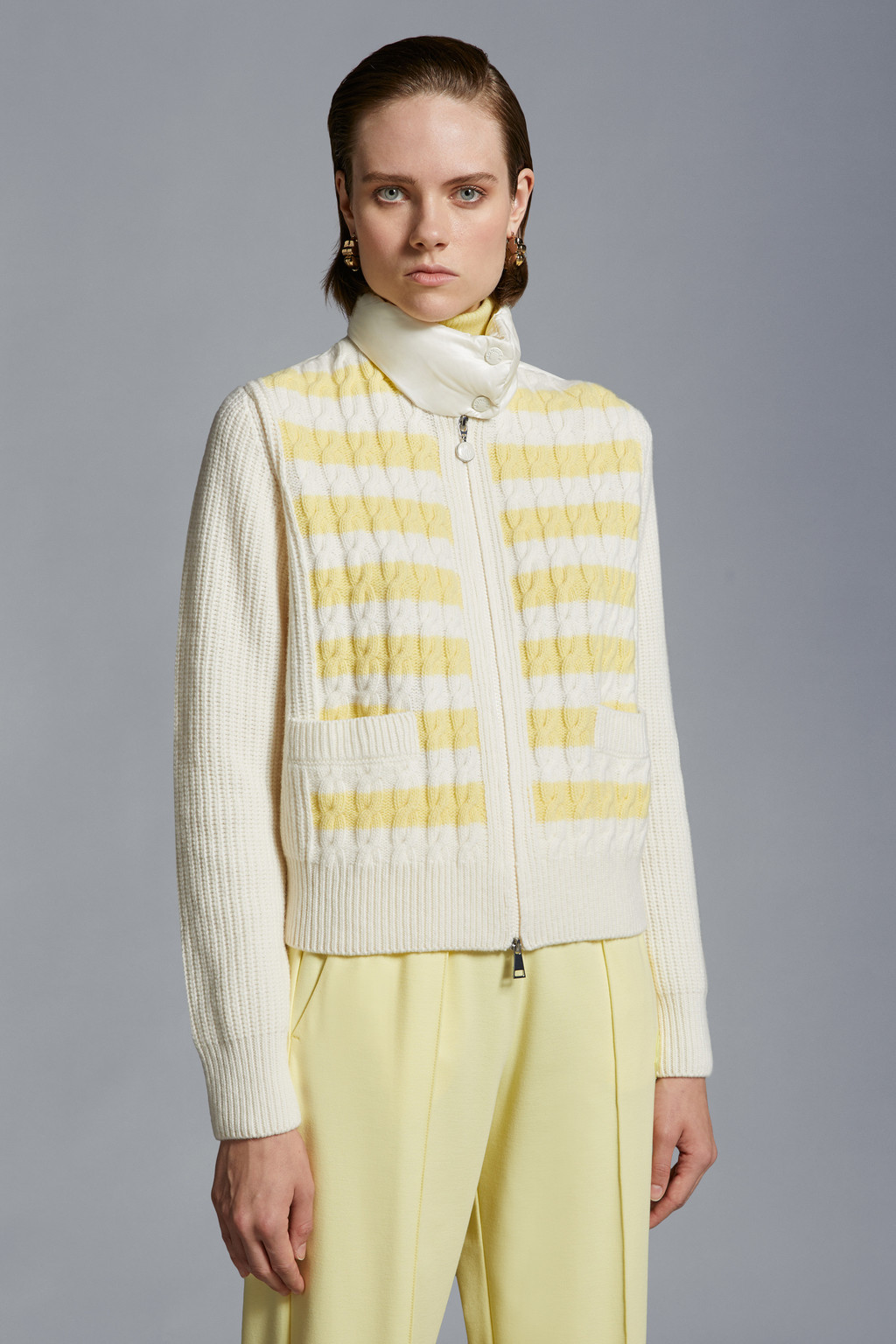 Padded Wool Cardigan