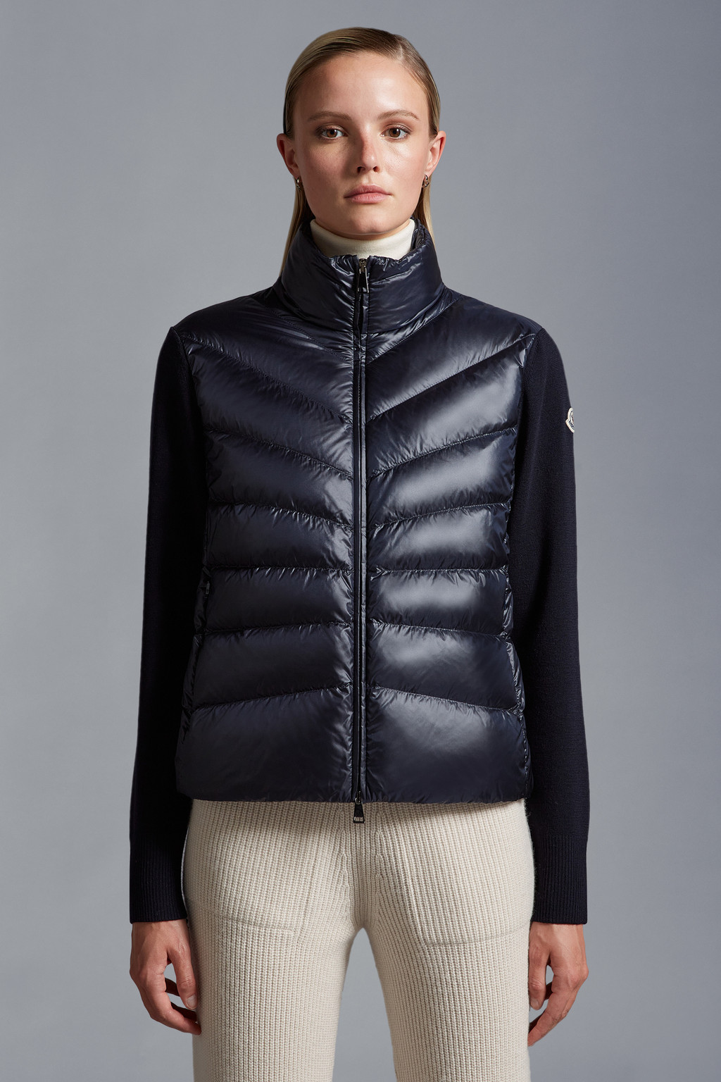 Padded Wool Cardigan