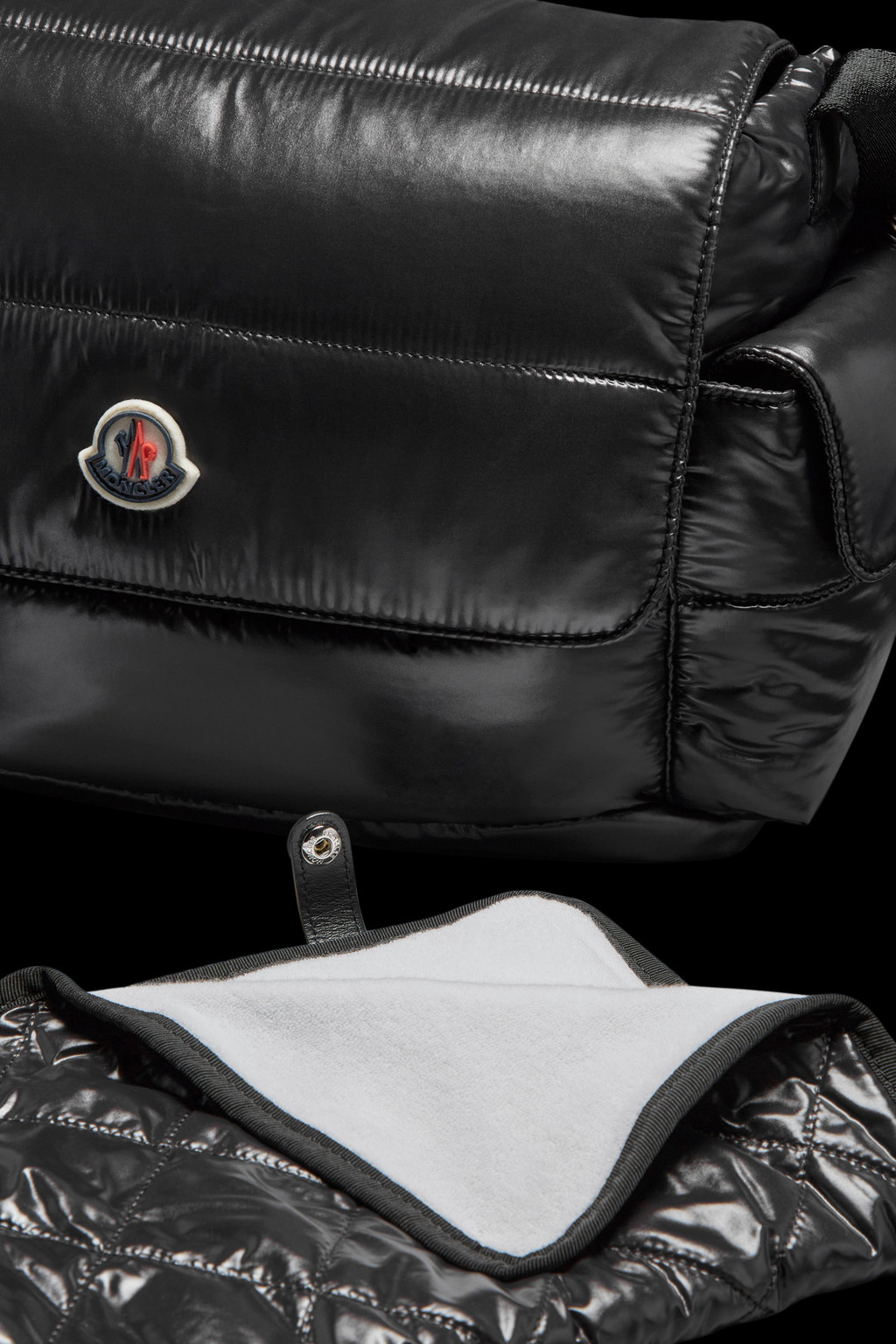 Nylon Laqué Diaper Bag