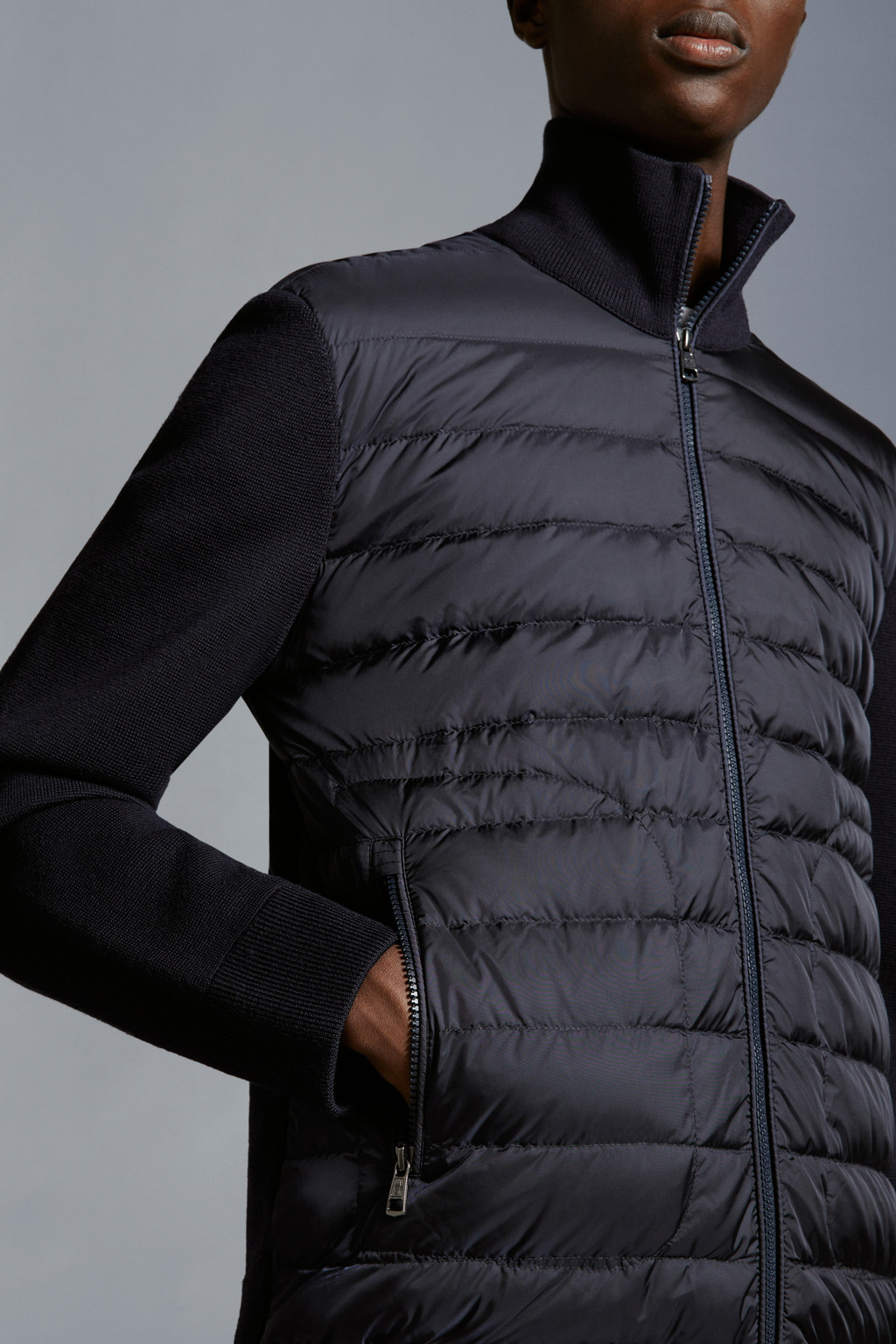 Padded Wool Cardigan