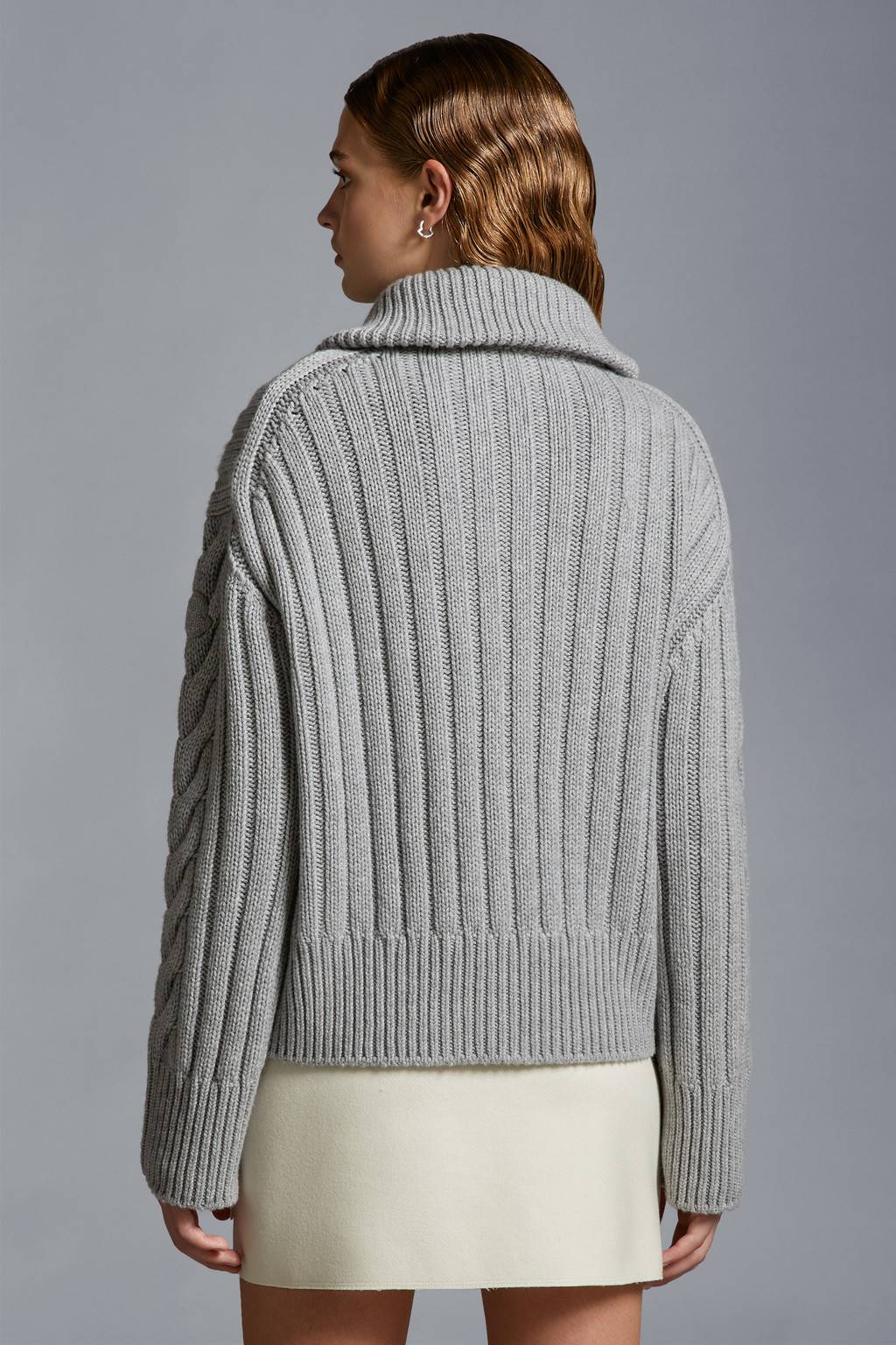 Cable Knit Cashmere Turtleneck Sweater