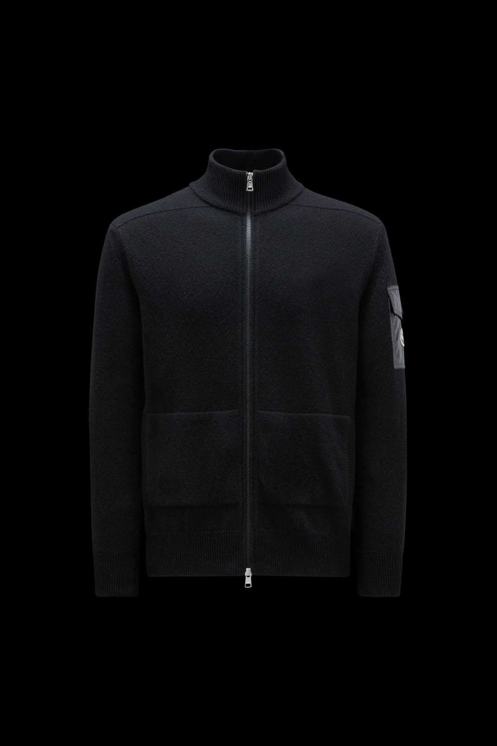 Zip-Up Wool Cardigan