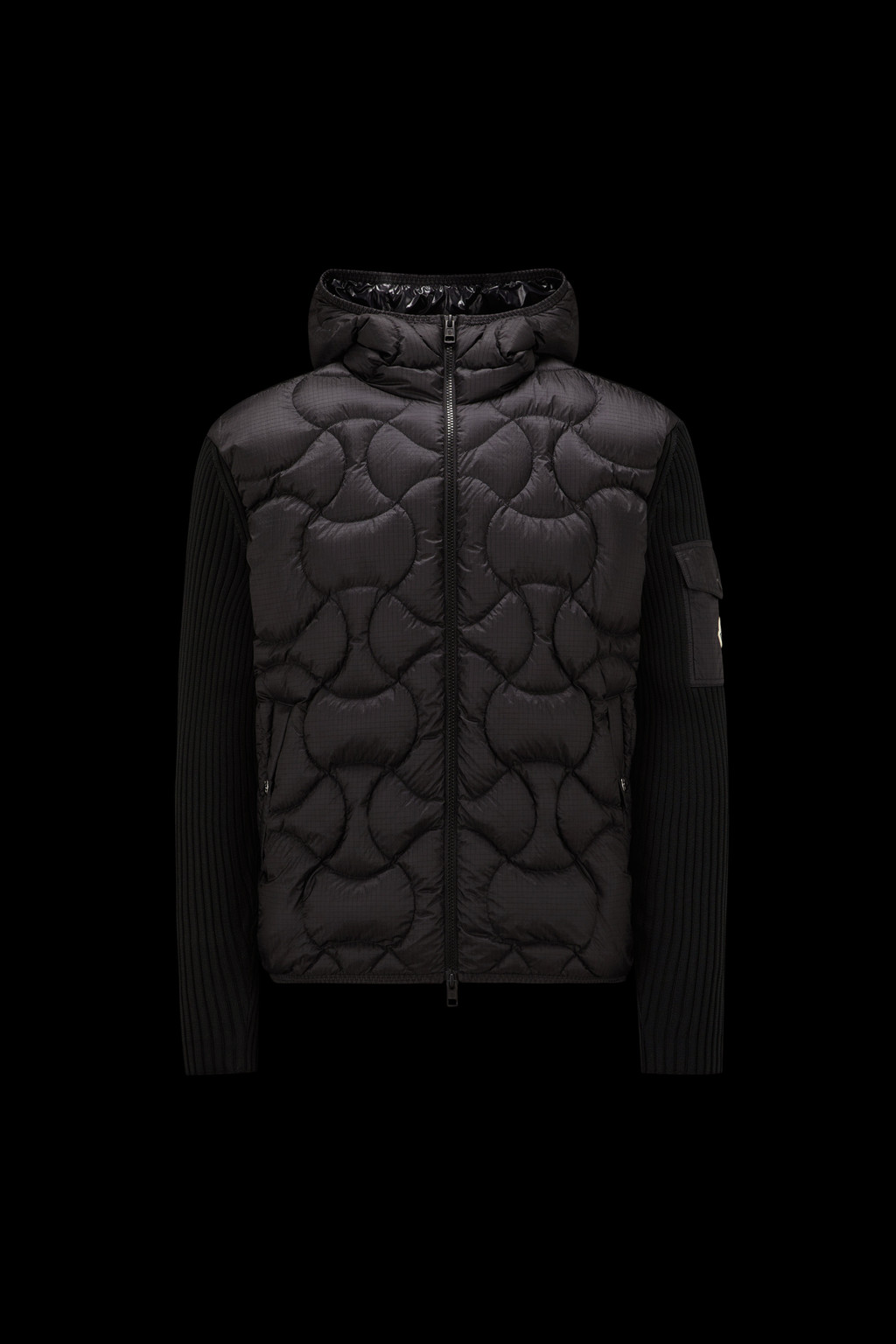 Padded Hooded Cardigan