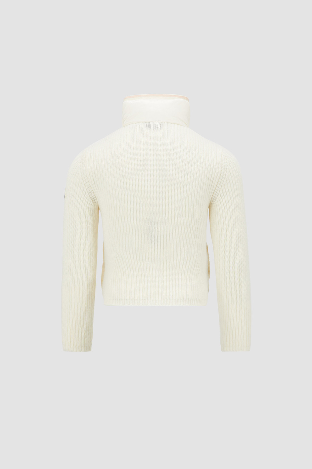 Padded Wool Zip-Up Cardigan