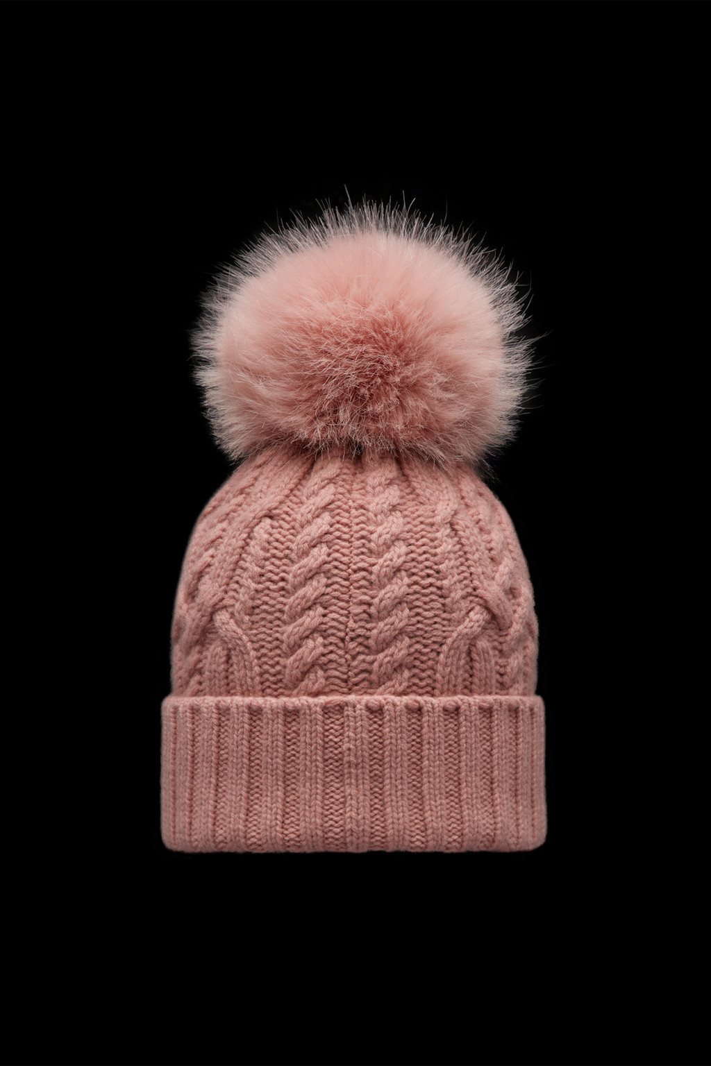 Cashmere Blend Beanie With Pom Pom