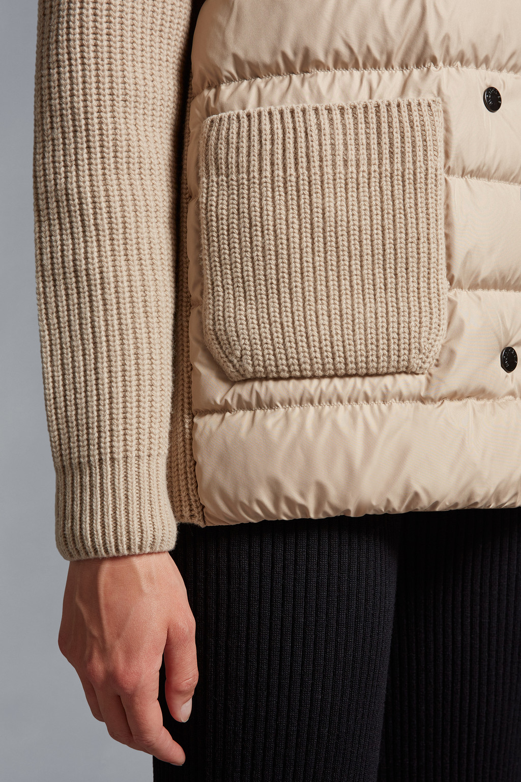 Padded Wool Cardigan